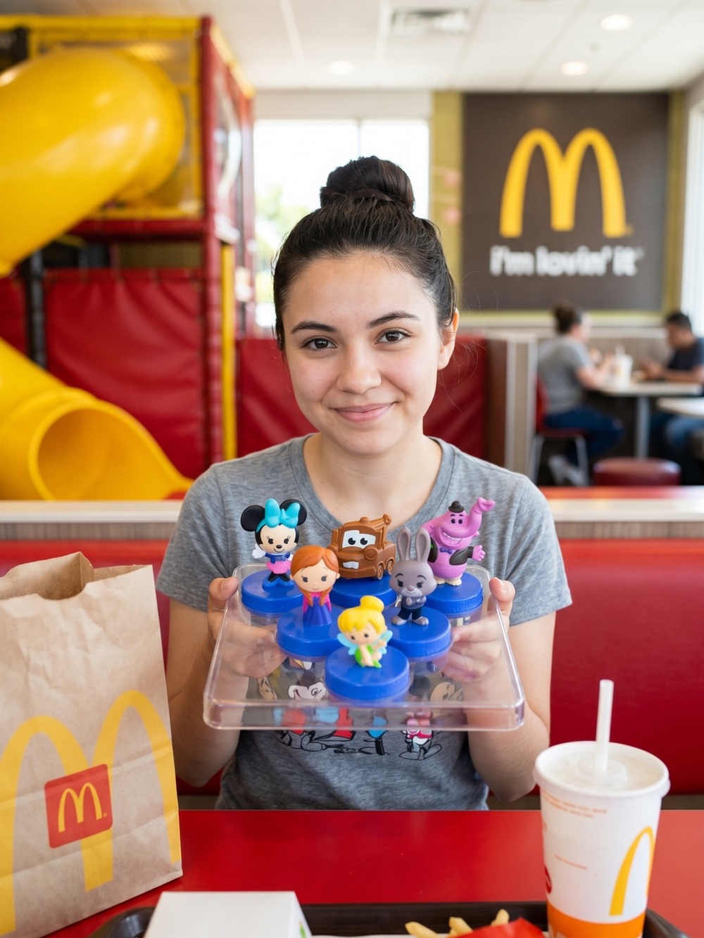 McDonald's Disney Mini Figures Set with Blue Bases 70th anniversary